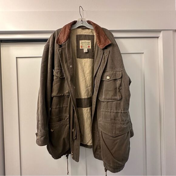 Vintage Abercrombie & Fitch Men’s Canvas Chore Coat Adirondack Trail Parka Large - Picture 2 of 14